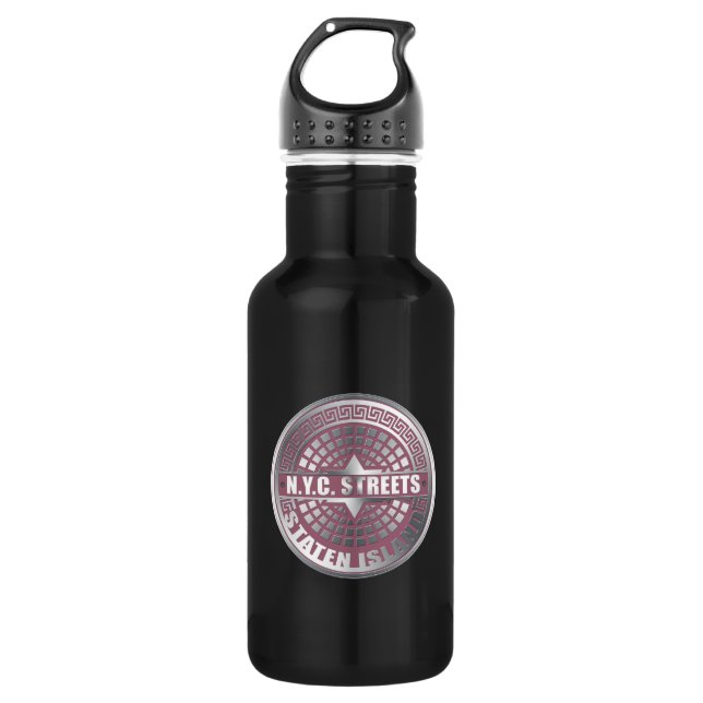 Manhole Covers Staten Island Trinkflasche (Vorderseite)