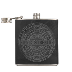 Manhole deckt schwarzen Marmor ab Flachmann