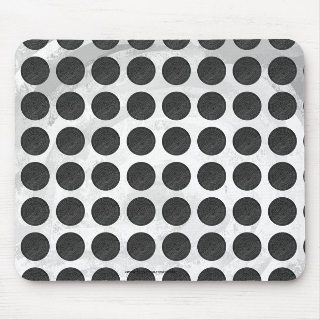 Manhole deckt schwarzen Marmor ab Mousepad (Vorne)