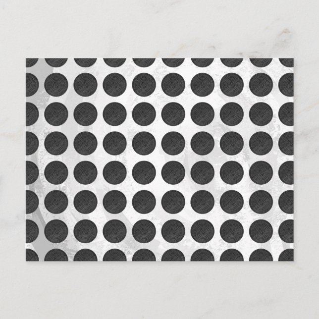 Manhole deckt schwarzen Marmor ab Postkarte (Vorderseite)