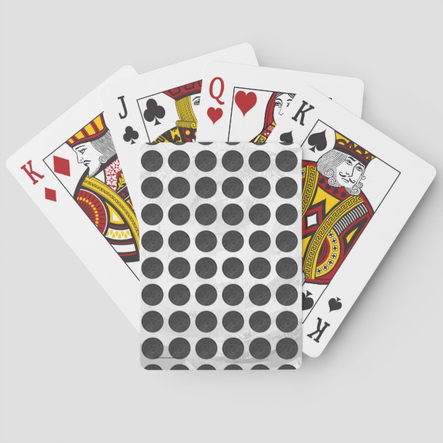 Manhole deckt schwarzen Marmor ab Spielkarten (Rückseite)