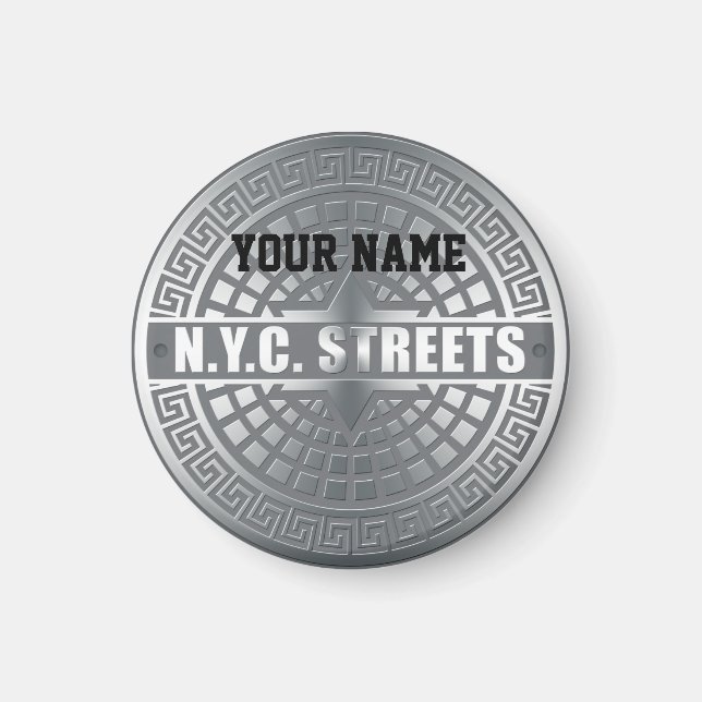 Manhole NYC Magnet (Vorne)