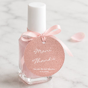 Mani Dank Rose Gold Glitzer Brautparty Geschenkanhänger