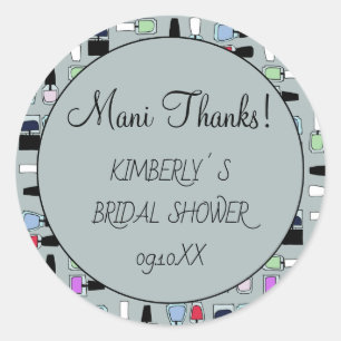 Mani dankt Nagellack Runder Aufkleber