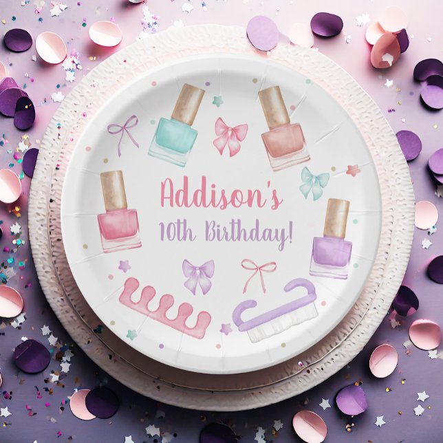 Mani-Pedi Party Manicure Pedicure Nail Polish Pappteller (Von Creator hochgeladen)