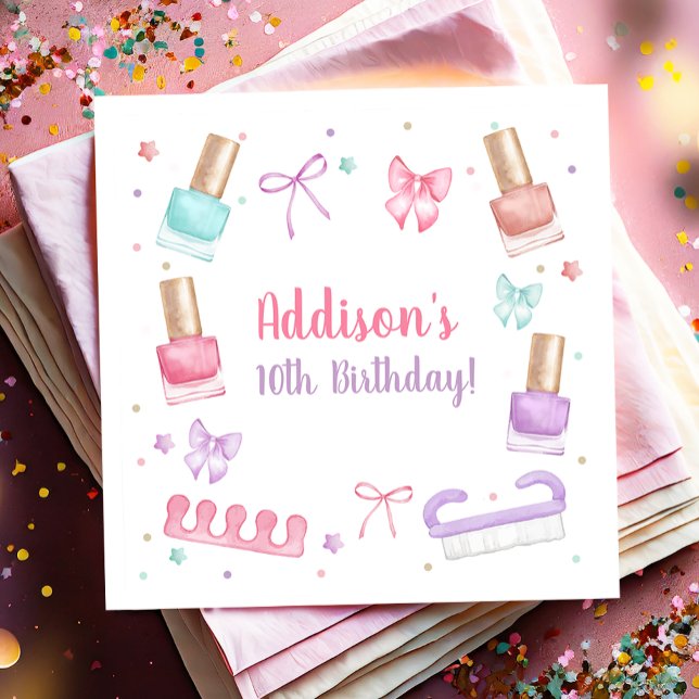 Mani-Pedi-Party Maniküre Pediküre Nagellack Serviette (Von Creator hochgeladen)