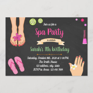 Mani pedi Wellness-Center Party Einladung