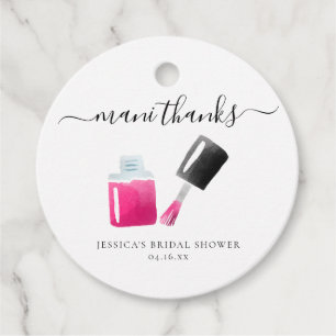 Mani Thanks   Geschenkanhänger für Brautparty