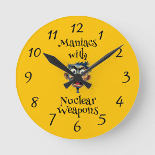 Maniacs-Uhr Runde Wanduhr