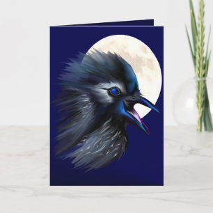 Manic Raven mit Moon Card Karte