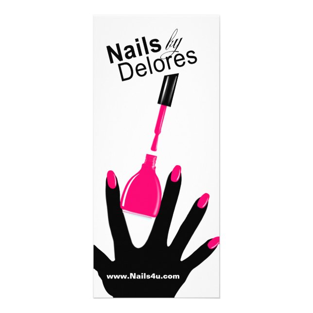 MANICE PEDICURE Coupon Menu magenta Werbekarte (Vorne)