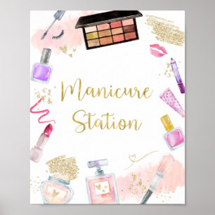 Manicstation Glitz & Glam Wellness-Center Geburtst Poster