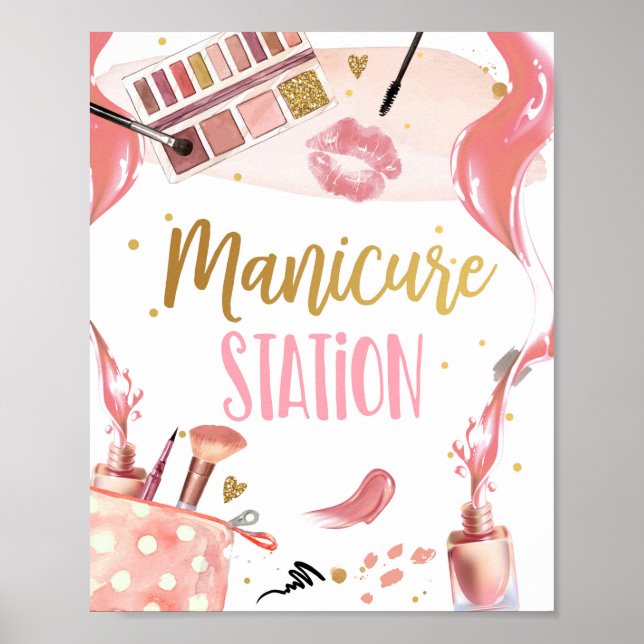 Manicstation Wellness-Center Party Makeup Glamour  Poster (Vorne)