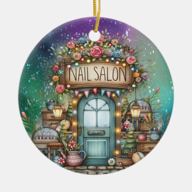 Manicure Nail Salon Keramik Ornament (Vorne)