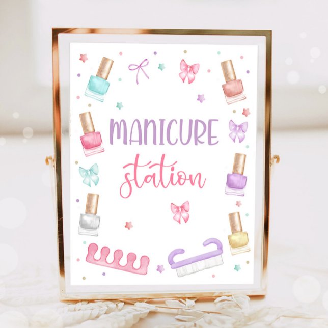 Manicure Station Mani-Pedi Party Pedicure Spa Girl Poster (Von Creator hochgeladen)