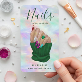 Manicurist Artist Chic Nail Studio Stylish Opal Visitenkarte