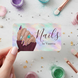 Manicurist Artist Iridescent Opal Nail Art Chic Visitenkarte