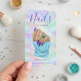Manicurist Artist Nail Art Studio Stylish Opal Visitenkarte