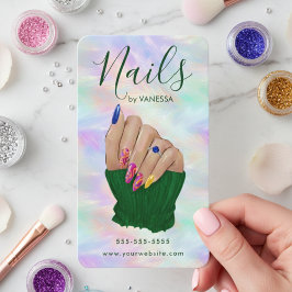 Manicurist Artist Stylish Nail Studio Chic Opal Visitenkarte