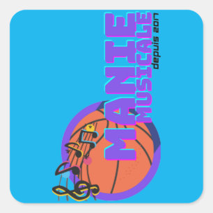 Manie Musicale-Aufkleber Quadratischer Aufkleber