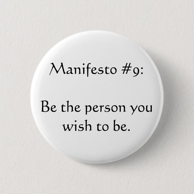 Manifest #9 button (Vorderseite)