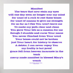 Manifest (Gebet) Poster