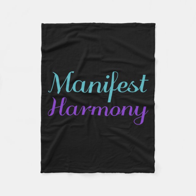 Manifest Harmony Suizidpräventionsbewusstsein Fleecedecke (Vorderseite)