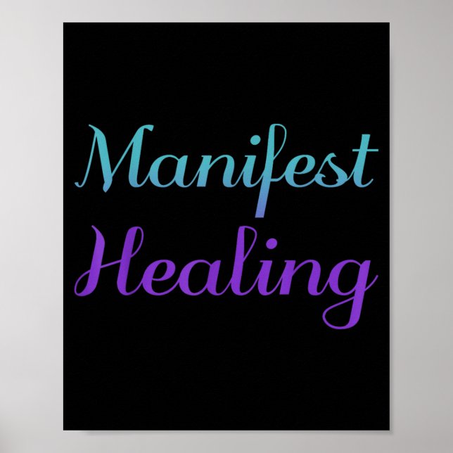 Manifest Healing Suizidpräventionsdesign Poster (Vorne)