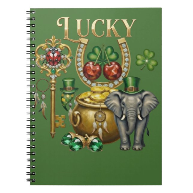 Manifest your dreams Golden lucky charm art Notizblock (Vorderseite)