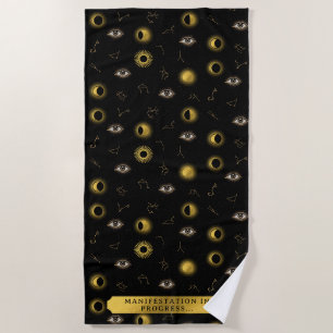 Manifestation Celestial Sun & Moon Zodiac Eye Strandtuch