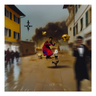 Manifestation der Absicht Hexerei AI Art Semi Glos Poster