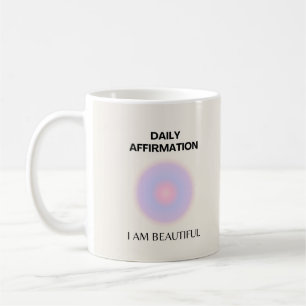 Manifestation der täglichen Affirmationen Kaffeetasse