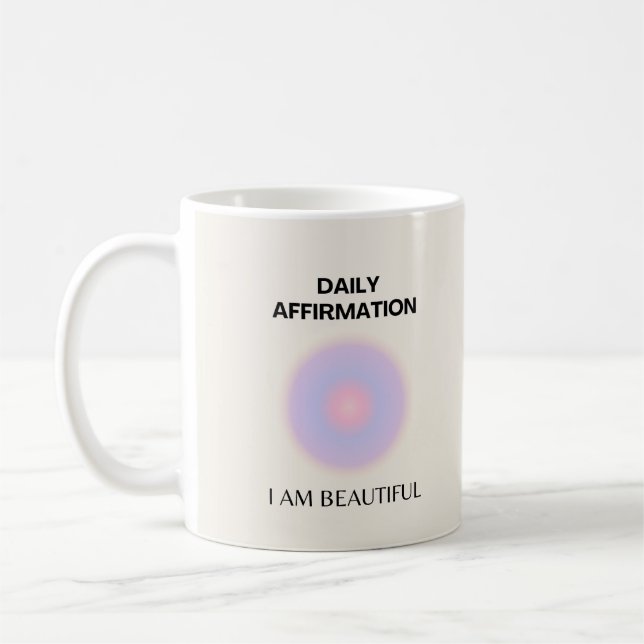 Manifestation der täglichen Affirmationen Kaffeetasse (Links)