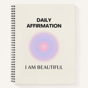 Manifestation der täglichen Affirmationen Notizbuch