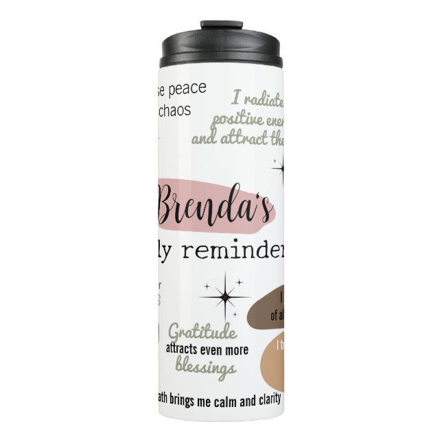 Manifestation Individuelle Name Law of Attraction Thermosbecher (Vorderseite)