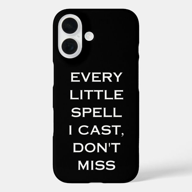 Manifestation Magic Schwarzes Zitat, minimalistisc Case-Mate iPhone Hülle (Rückseite)