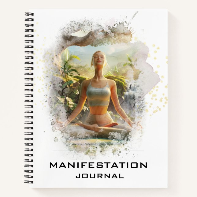 *~* Manifestation Manifestation AP85 Yoga Frau Notizbuch (Vorderseite)