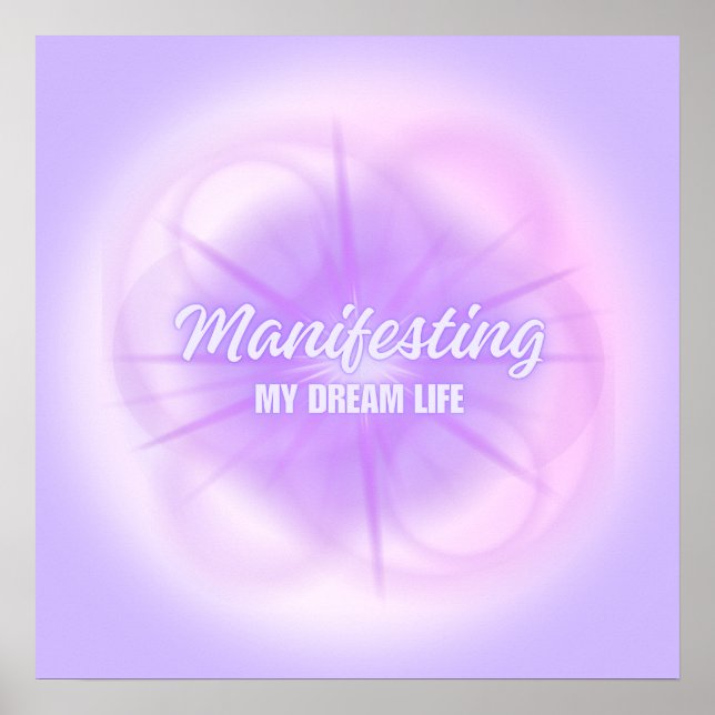 Manifestation meines Traumlebens Aura Gradient Äst Poster (Vorne)