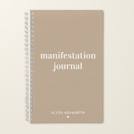 Manifestation Personalisiert Minimalistisch Neutra Notizbuch
