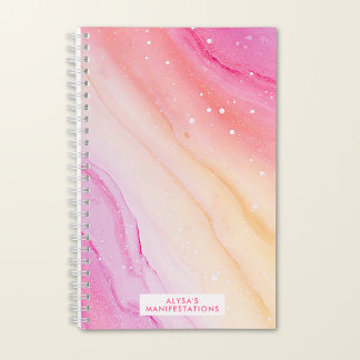 Manifestation Personalisierter Ombre-Marmor-Wasser Notizbuch