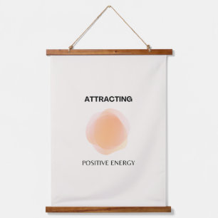 Manifestation, positive Spiritualität, Affirmation Wandteppich Mit Holzrahmen