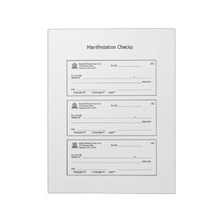 Manifestation von Karos Geld-Leere Karo Notizblock