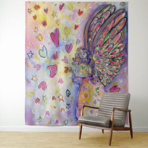Manifestation von Universe Angel Tapestry Wall Art Wandteppich