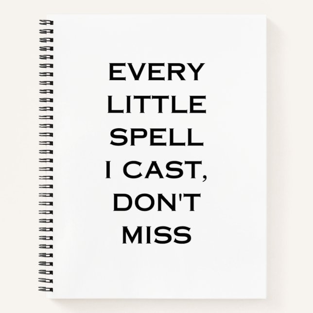 Manifestations-Zitat-Typografie-Design Notizbuch (Vorderseite)