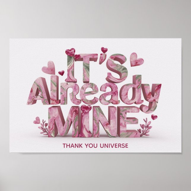 *~* Manifestationsgesetz der Anziehung AP85 Poster (Vorne)