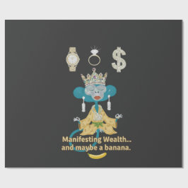 Manifestierender Wohlstands-Affe Zen-Kunst Geschenkpapier