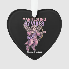 Manifesting 67 Vibes Streetwear Cupid Vintage 90er Ornament