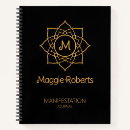 Manifesting Journal Black/Gold, Gesetz der Anziehu Notizbuch