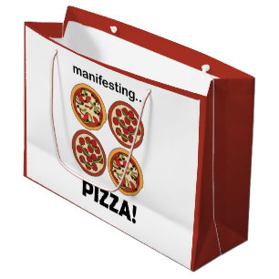Manifesting Pepperoni-Pizza-Geburtstagsfeier Große Geschenktüte