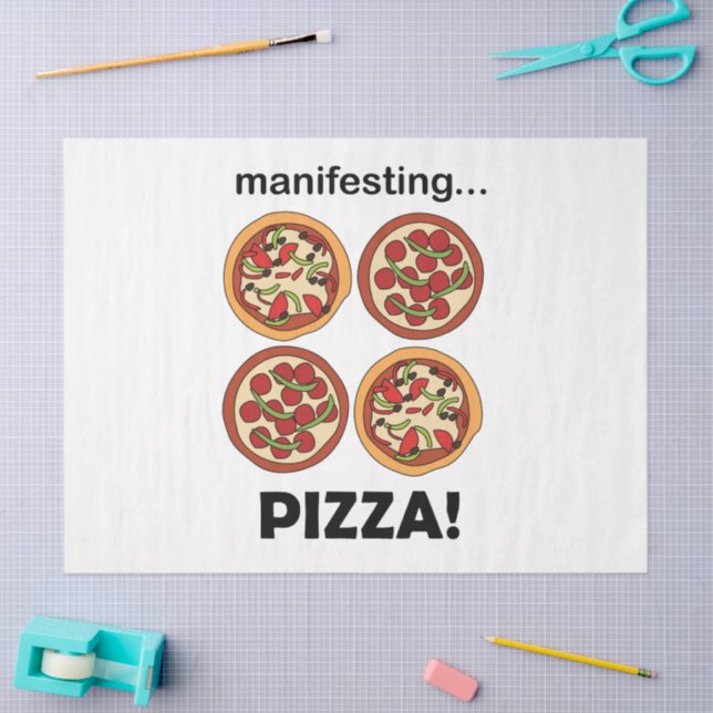 Manifesting Pepperoni Pizza  Seidenpapier (Basteln)